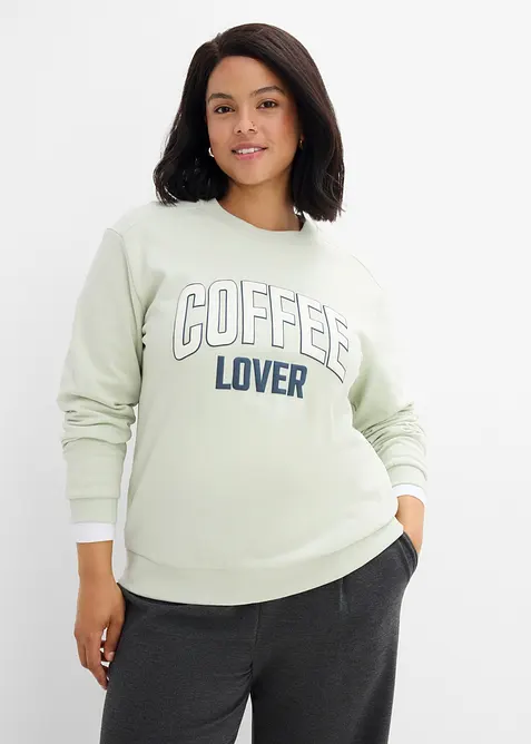 Sweat 100% coton avec imprim&eacute; gonflant, bonprix