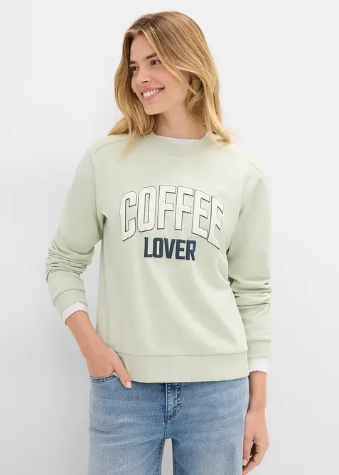Sweat 100% coton avec imprim&eacute; gonflant, bonprix