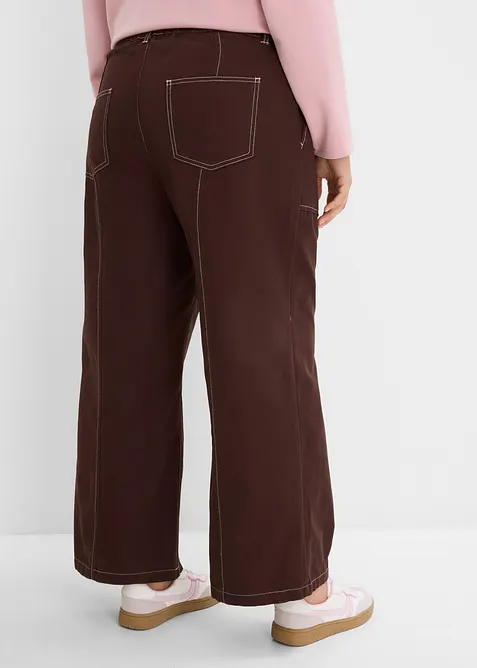 Pantalon raccourci en twill 100% coton, bonprix