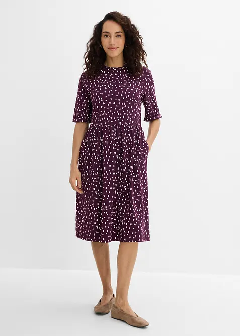 Shirtkleid aus elastischem Baumwoll-Mix, bonprix
