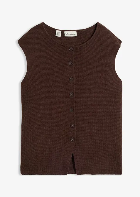 Gilet sans manches en maille milano, bonprix