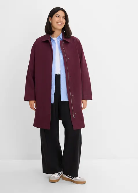Pantalon &agrave; pinces en bengaline extensible, bonprix