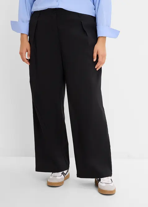 Pantalon &agrave; pinces en bengaline extensible, bonprix