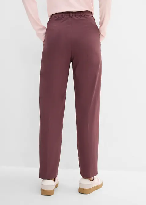 Pantalon cigarette en bengaline extensible, effet ventre plat, bonprix