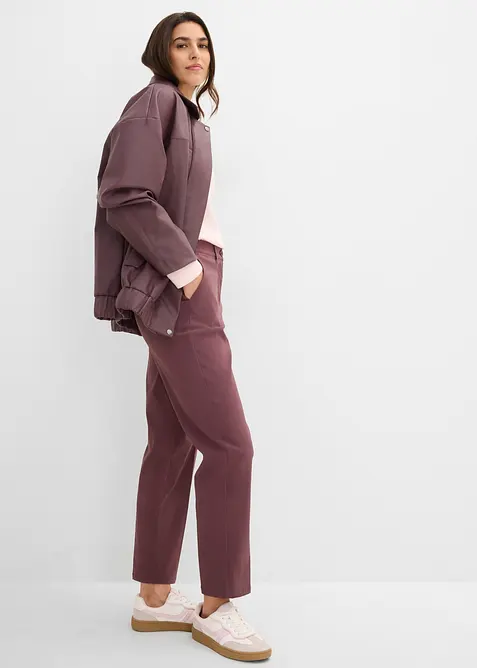 Pantalon cigarette en bengaline extensible, effet ventre plat, bonprix