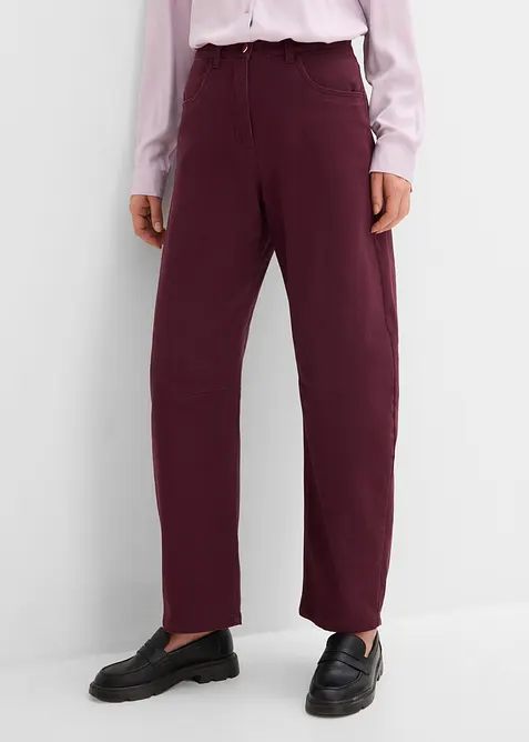 Barrel Twillhose mit hohem Bund, bonprix