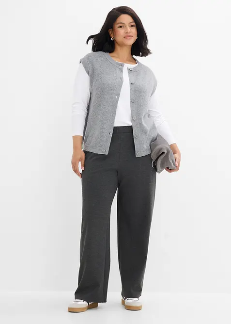 Pantalon &agrave; pinces en Punto di Roma, bonprix