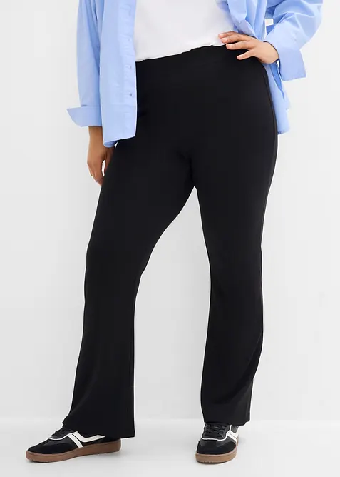 Pantalon &eacute;vas&eacute; en Punto di Roma, bonprix