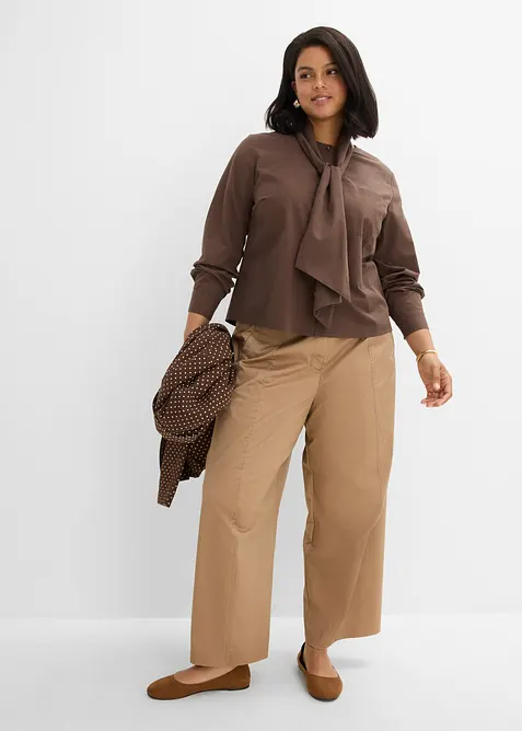 Blouse avec d&eacute;tail foulard, bonprix