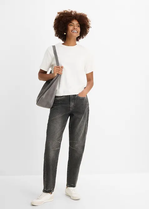 Jean mom, taille haute, bonprix