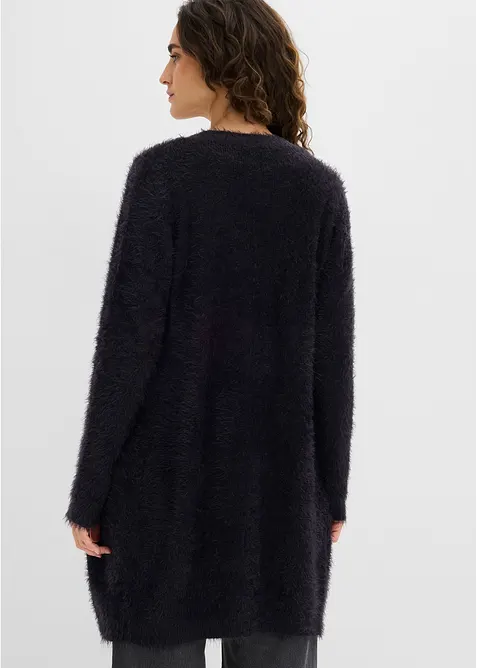 Longstrickjacke in Flauschoptik, bonprix