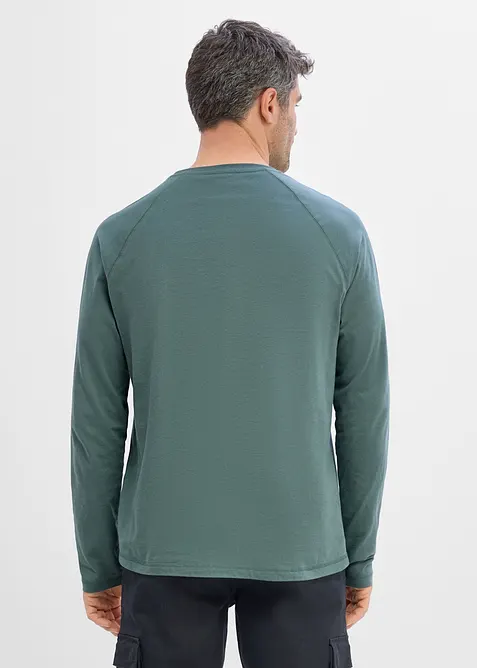 Lot de 2 T-shirts manches longues 100% coton, bonprix