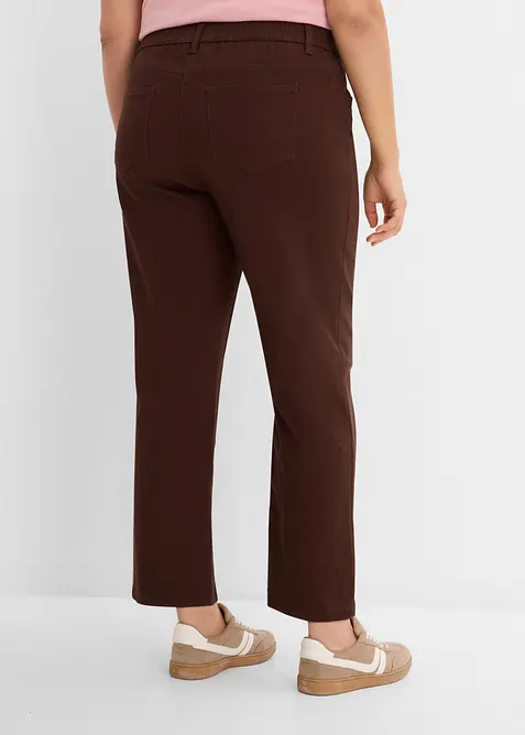 Pantalon droit taille haute en twill, bonprix