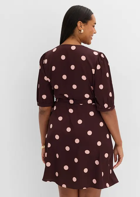 Wickelkleid aus flie&szlig;endem Satin, bonprix