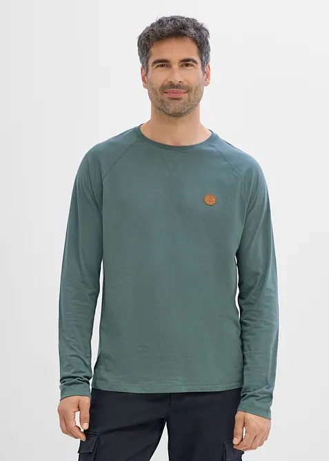 Lot de 2 T-shirts manches longues 100% coton, bonprix