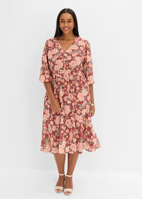 ausgestelltes Chiffonkleid, bonprix
