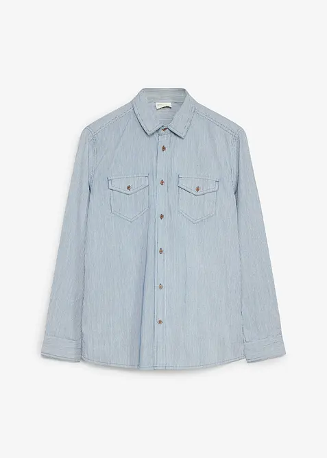 Chemise en jean manches longues, 100% coton, bonprix