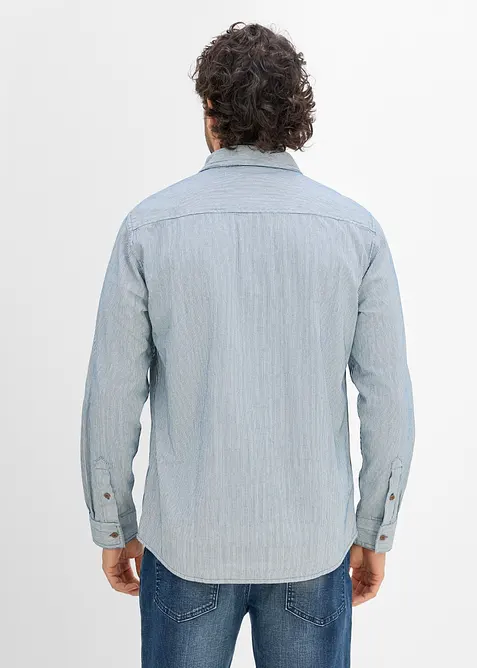 Chemise en jean manches longues, 100% coton, bonprix