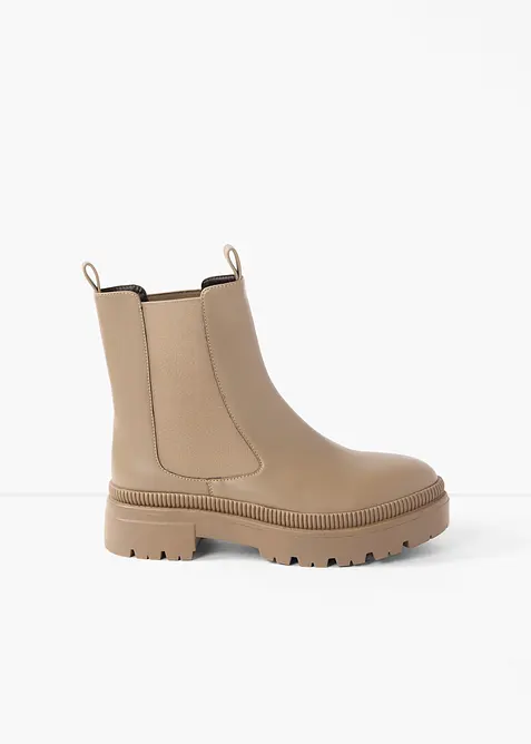 Bottines Chelsea &agrave; semelle crant&eacute;e, bonprix