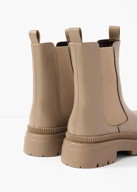Bottines Chelsea &agrave; semelle crant&eacute;e, bonprix