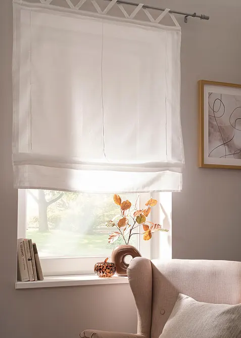 B&auml;ndchenrollo in Leinen Optik, bonprix