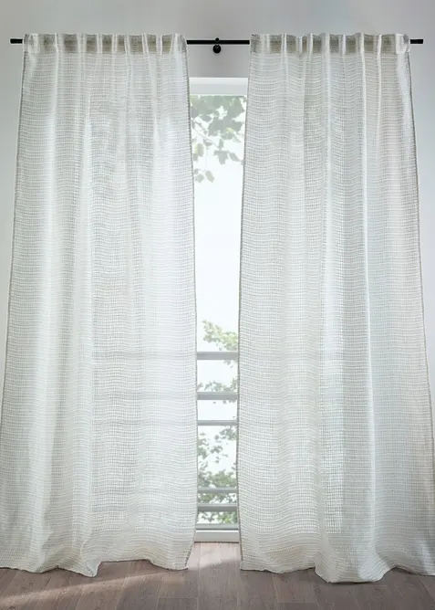 Voilage &agrave; texture tiss&eacute;e (1&nbsp;pce), bonprix