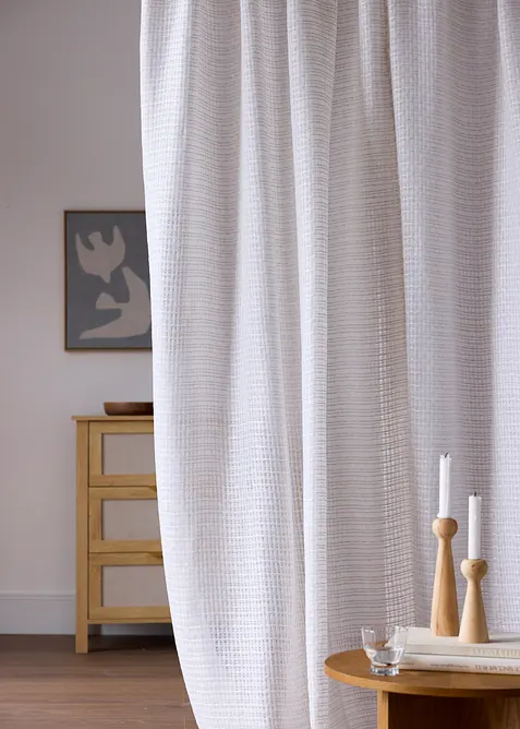 Voilage &agrave; texture tiss&eacute;e (1&nbsp;pce), bonprix