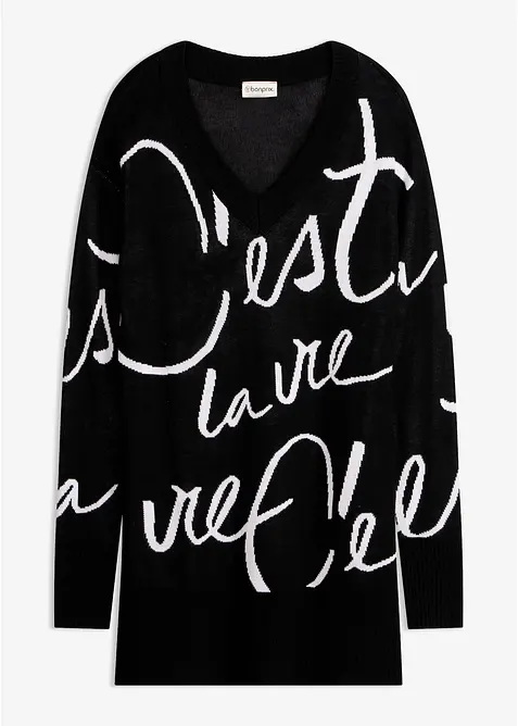 Longpullover mit Schriftzug, bonprix