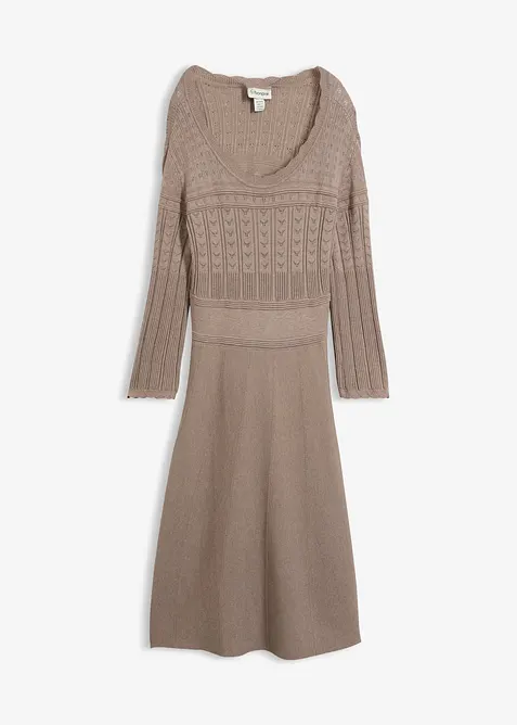Strickkleid mit Ajourmuster, bonprix