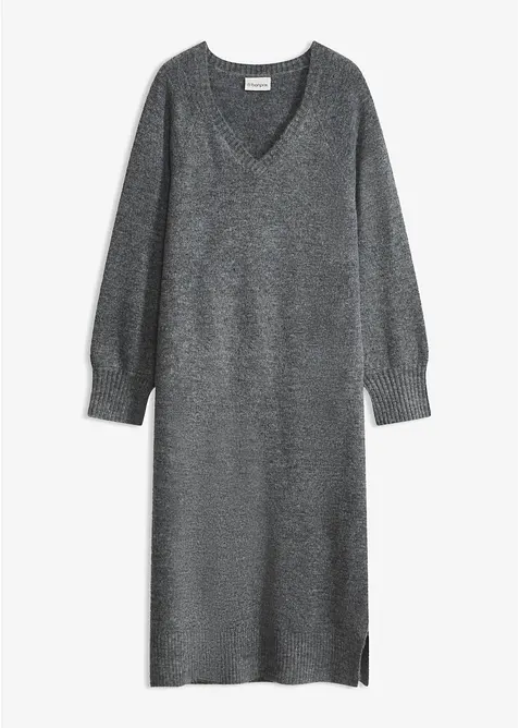 Oversized Strickkleid in Midil&auml;nge, bonprix