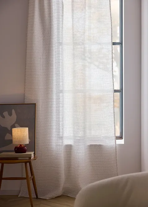 Voilage &agrave; texture tiss&eacute;e (1&nbsp;pce), bonprix
