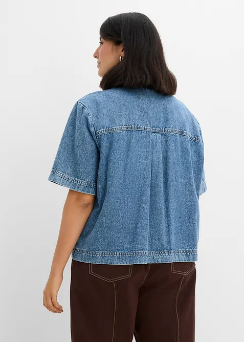 Jeansbluse aus reiner Baumwolle, bonprix