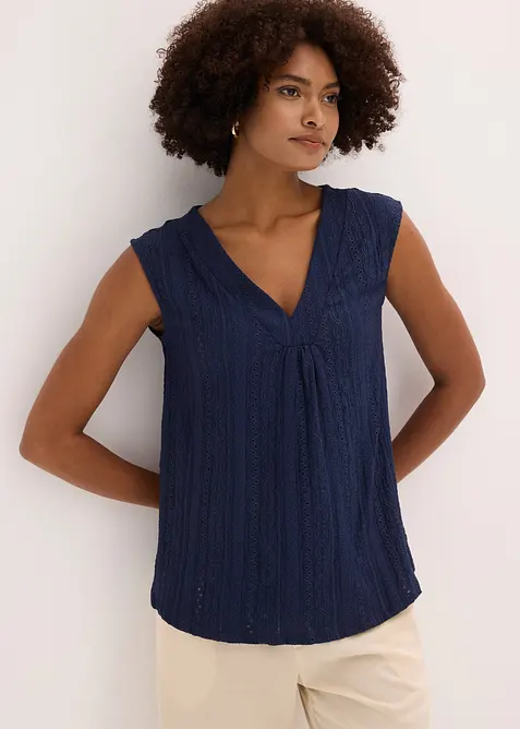 Top en broderie anglaise, bonprix