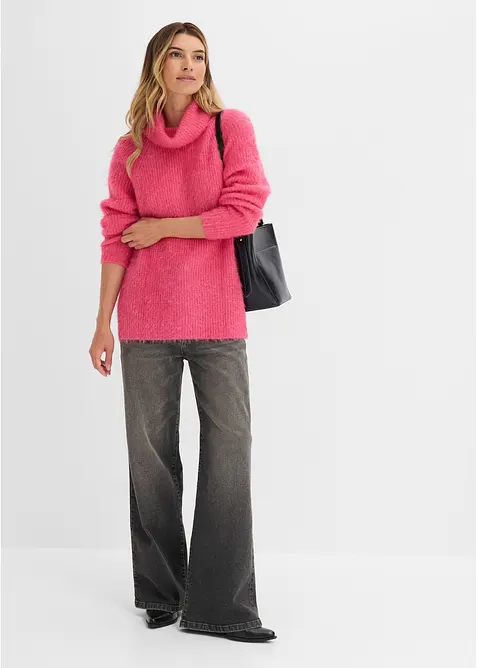Oversize-Rollkragenpullover, bonprix