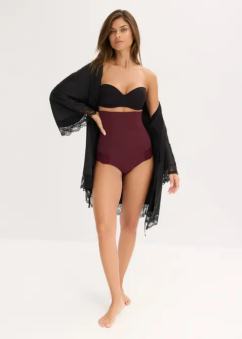 Culotte taille haute sculptante avec dentelle, maintien fort, bonprix