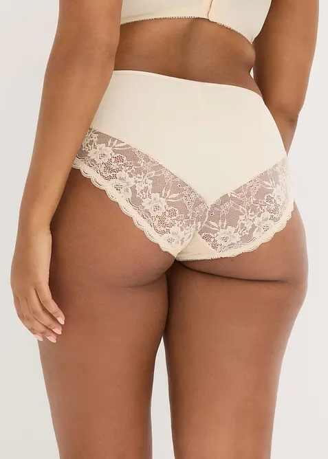 Maxislip mit zarter Spitze (2er Pack), bonprix