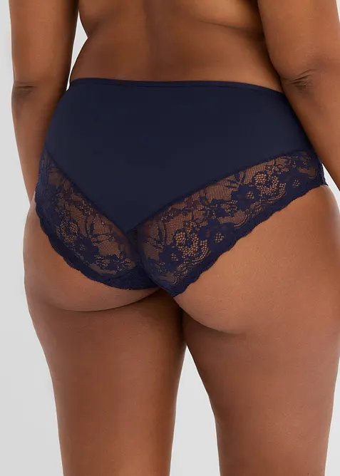 Lot de 2 slips maxi avec dentelle, bonprix