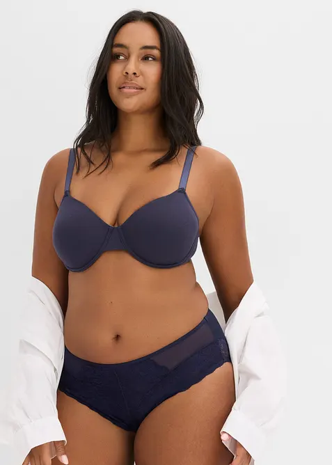 Lot de 2 slips maxi avec dentelle, bonprix
