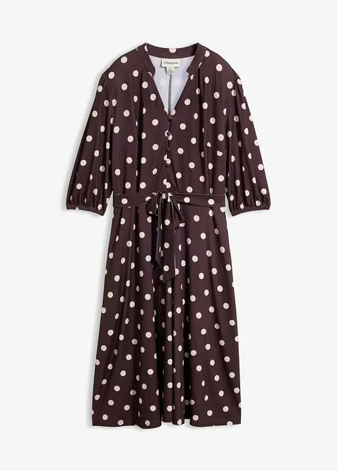Robe en jersey avec lien &agrave; nouer, bonprix