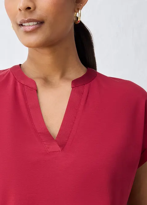 T-shirt doux et lisse en coton et soie, bonprix
