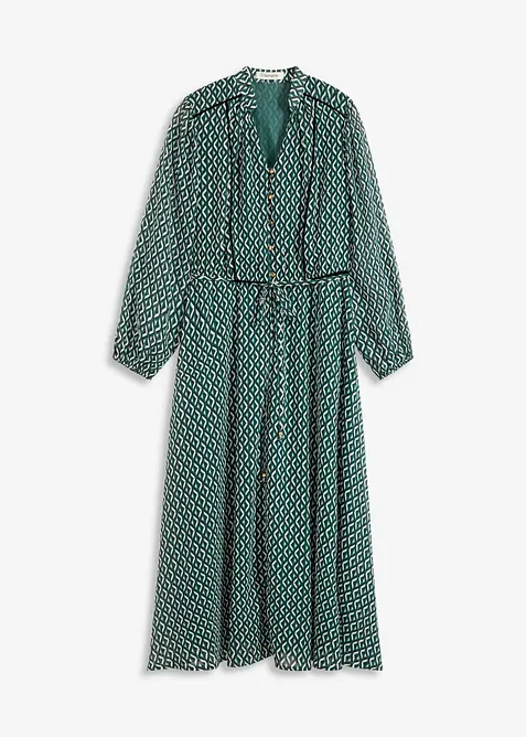 Chiffonkleid mit Kontrast-Pipings, bonprix