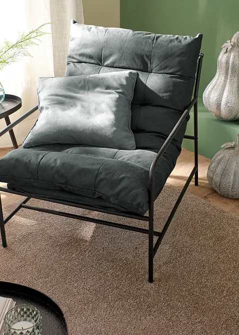 Fauteuil &agrave; pi&eacute;tement en m&eacute;tal, bonprix