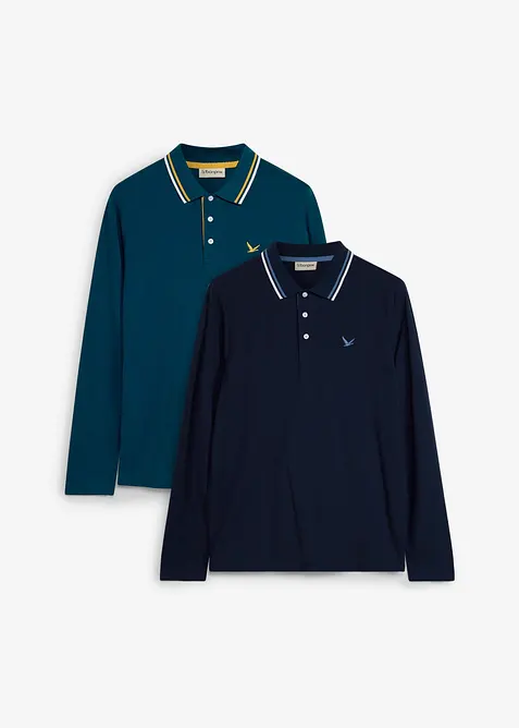 Poloshirt aus reiner Bio-Baumwolle (2er Pack), bonprix