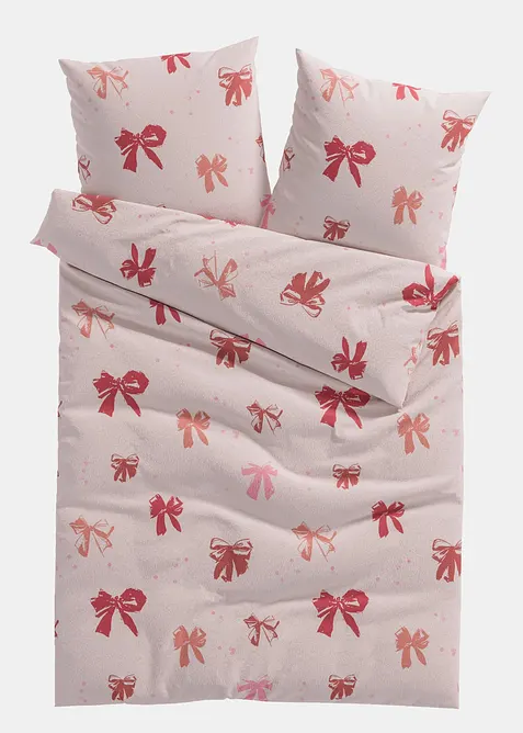 Parure de lit en flanelle de coton m&eacute;lang&eacute;, bonprix