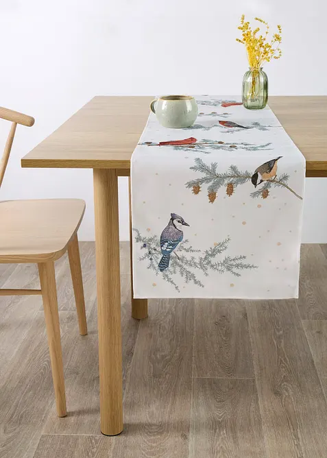 Tischl&auml;ufer mit Winterv&ouml;geln, bonprix