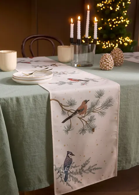Tischl&auml;ufer mit Winterv&ouml;geln, bonprix