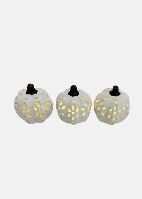 LED-Deko-Objekt K&uuml;rbisse mit Ausstanzungen (3er Pack), bonprix