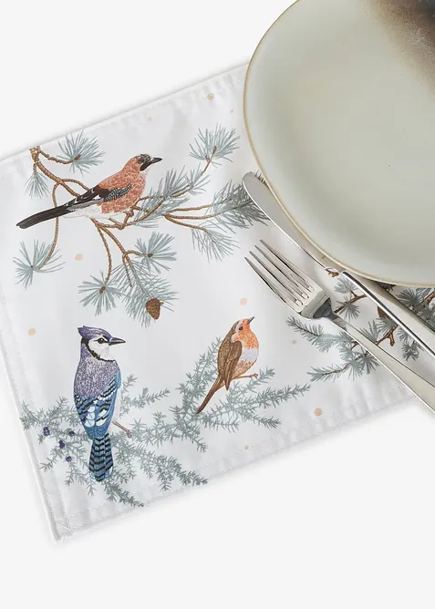 Tischsets mit Winterv&ouml;geln (2er Pack), bonprix