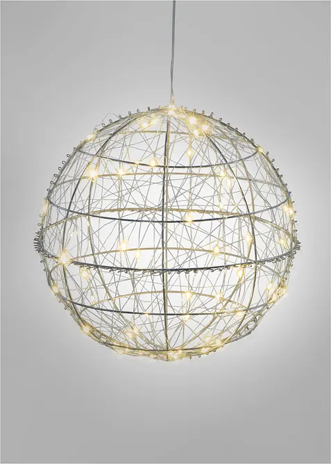 Objet d&eacute;co LED boule en fil m&eacute;tallique, bonprix