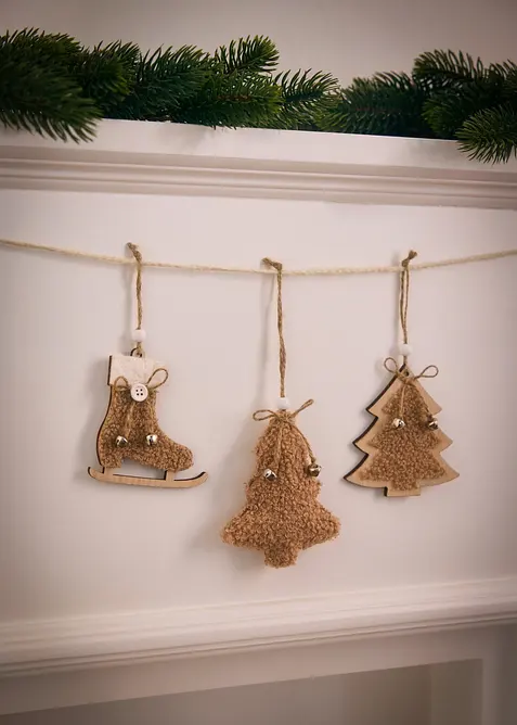 D&eacute;co &agrave; suspendre avec peluches (ens. 3 pces), bonprix